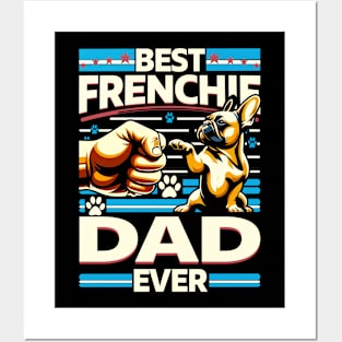 Best Frenchie Dad Ever Happy Father Day Dog Lover Vintage Posters and Art